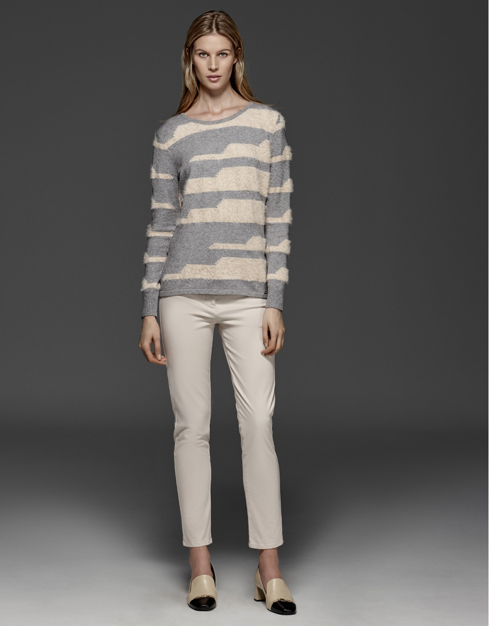 Jersey rayas gris/beige