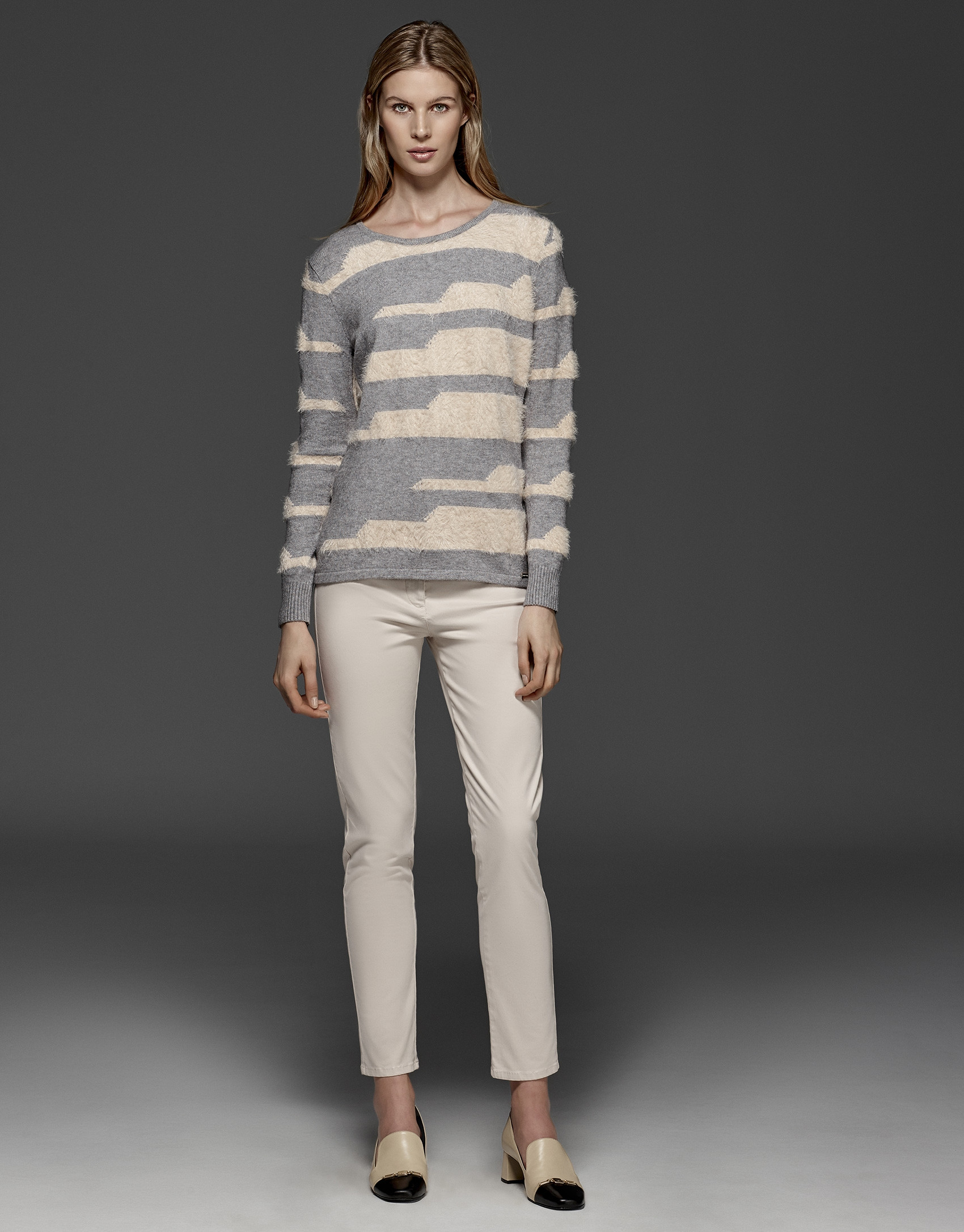 Jersey rayas gris/beige