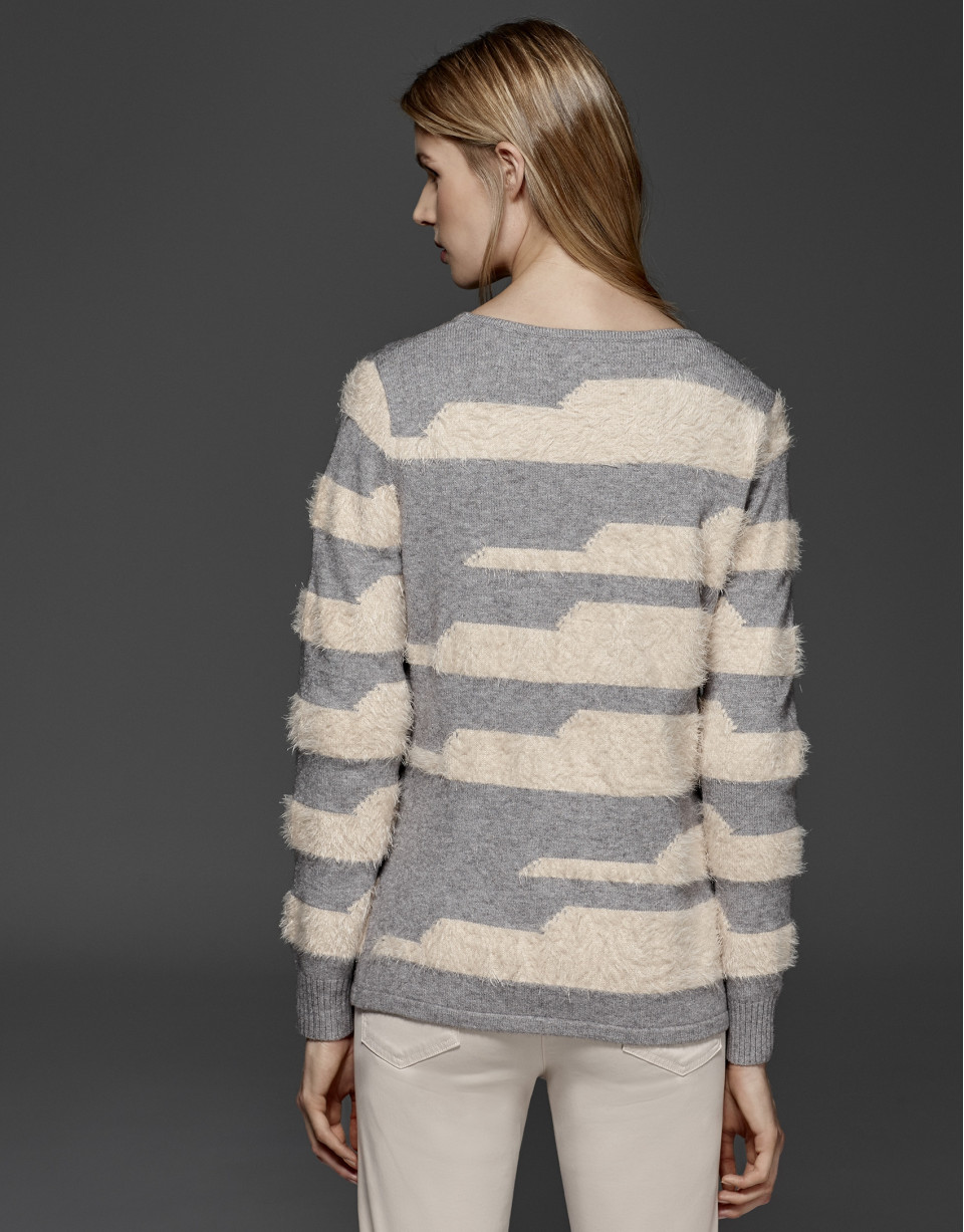Jersey rayas gris/beige