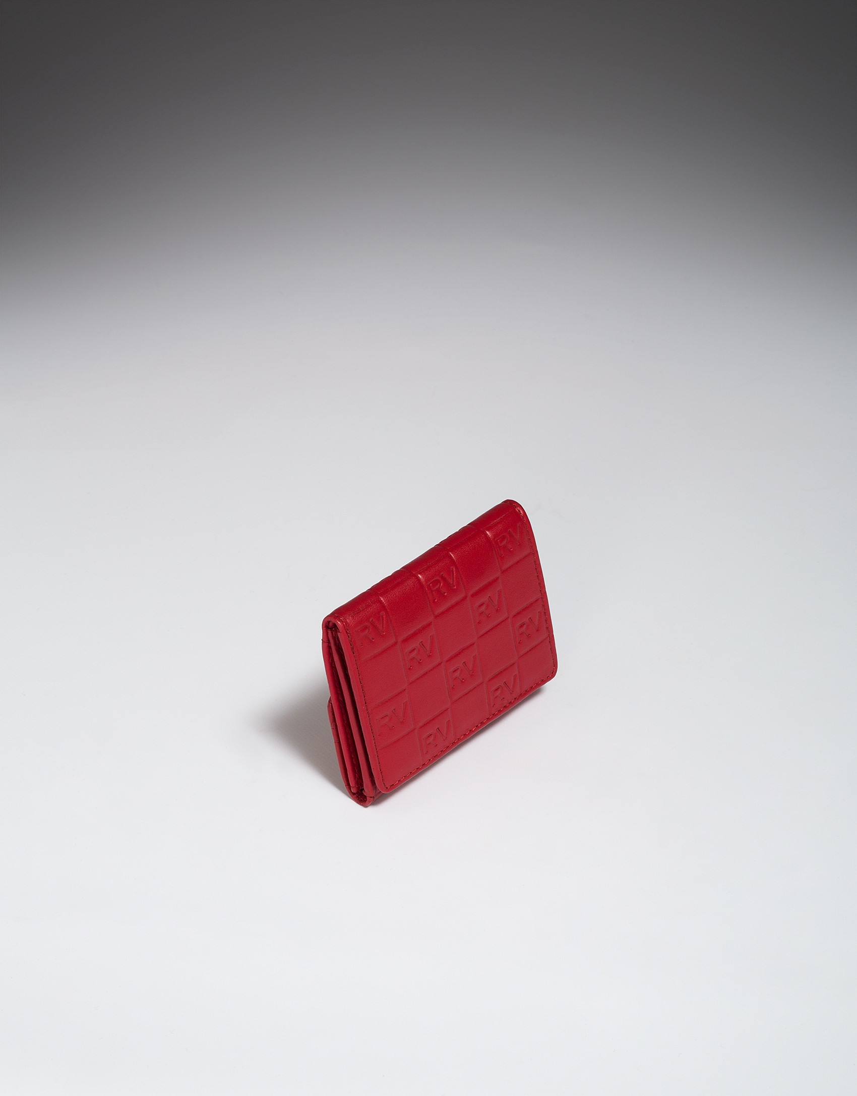 Small red tattoo leather billfold