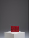 Small red tattoo leather billfold