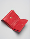 Small red tattoo leather billfold