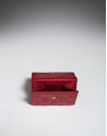 Small red tattoo leather billfold