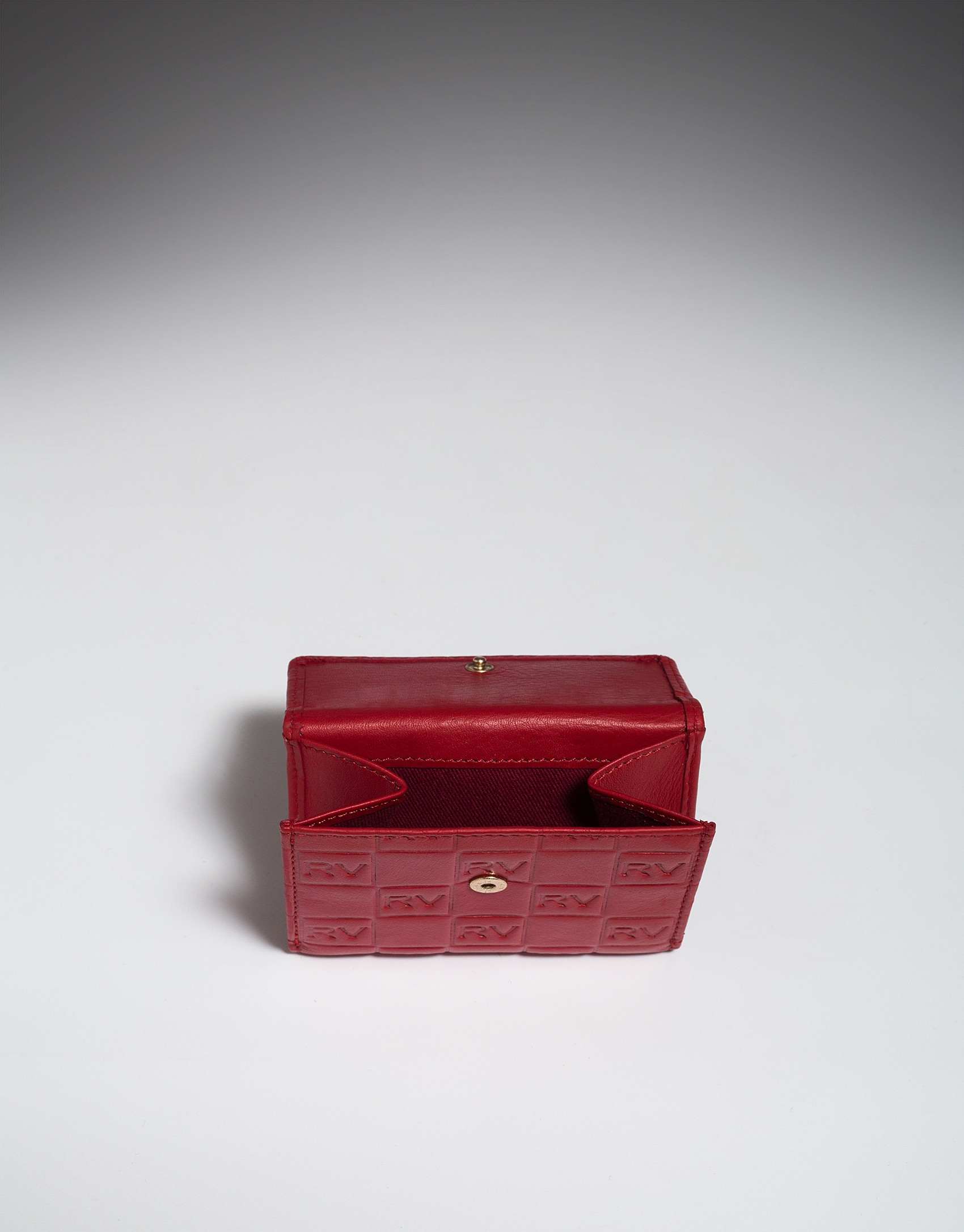 Small red tattoo leather billfold