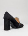 Black suede Renoir pumps 