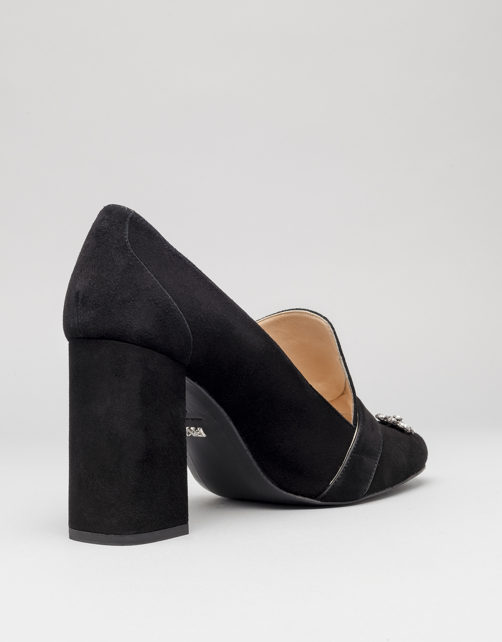 Black suede Renoir pumps 