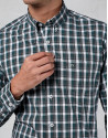 Camisa sport cuadros verde / blanco