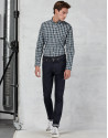 Camisa sport cuadros verde / blanco