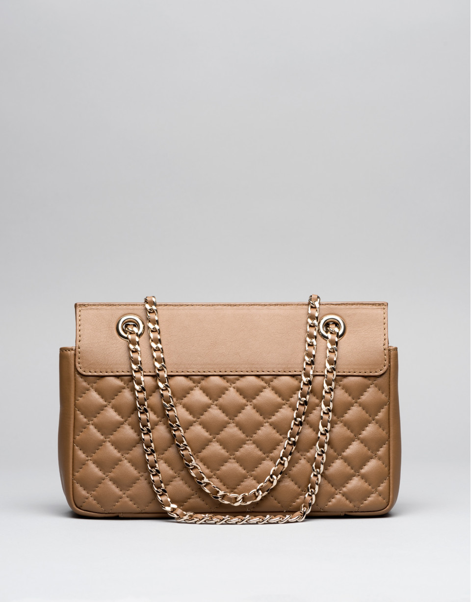 Bolso Ghauri beige con metálicas