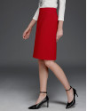 Maroon a-line skirt