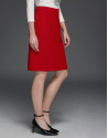 Maroon a-line skirt