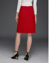Maroon a-line skirt