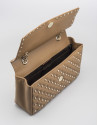 Bolso Ghauri beige con metálicas