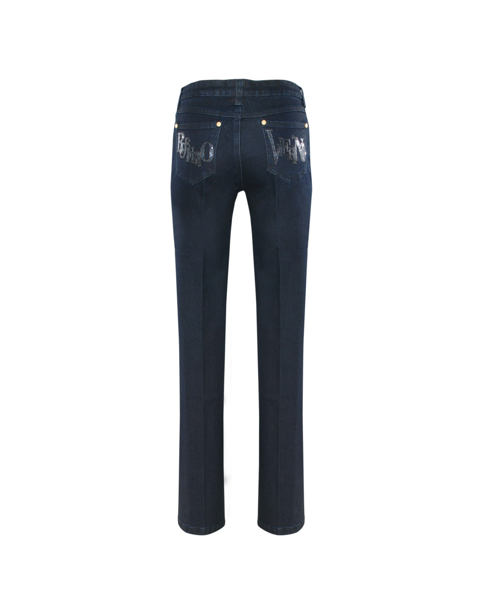  Tejano azul con apliques lentejuelas 