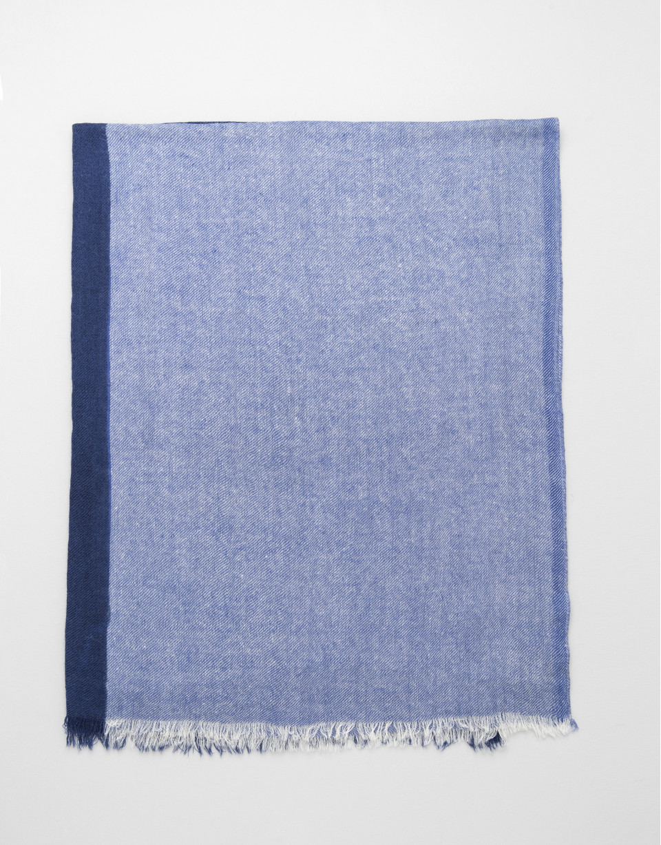 Blue two-tone scarf