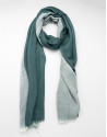 Green two-tone scarf