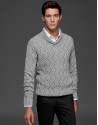 Jersey cuello smoking gris