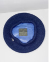 Blue wool and angora beret
