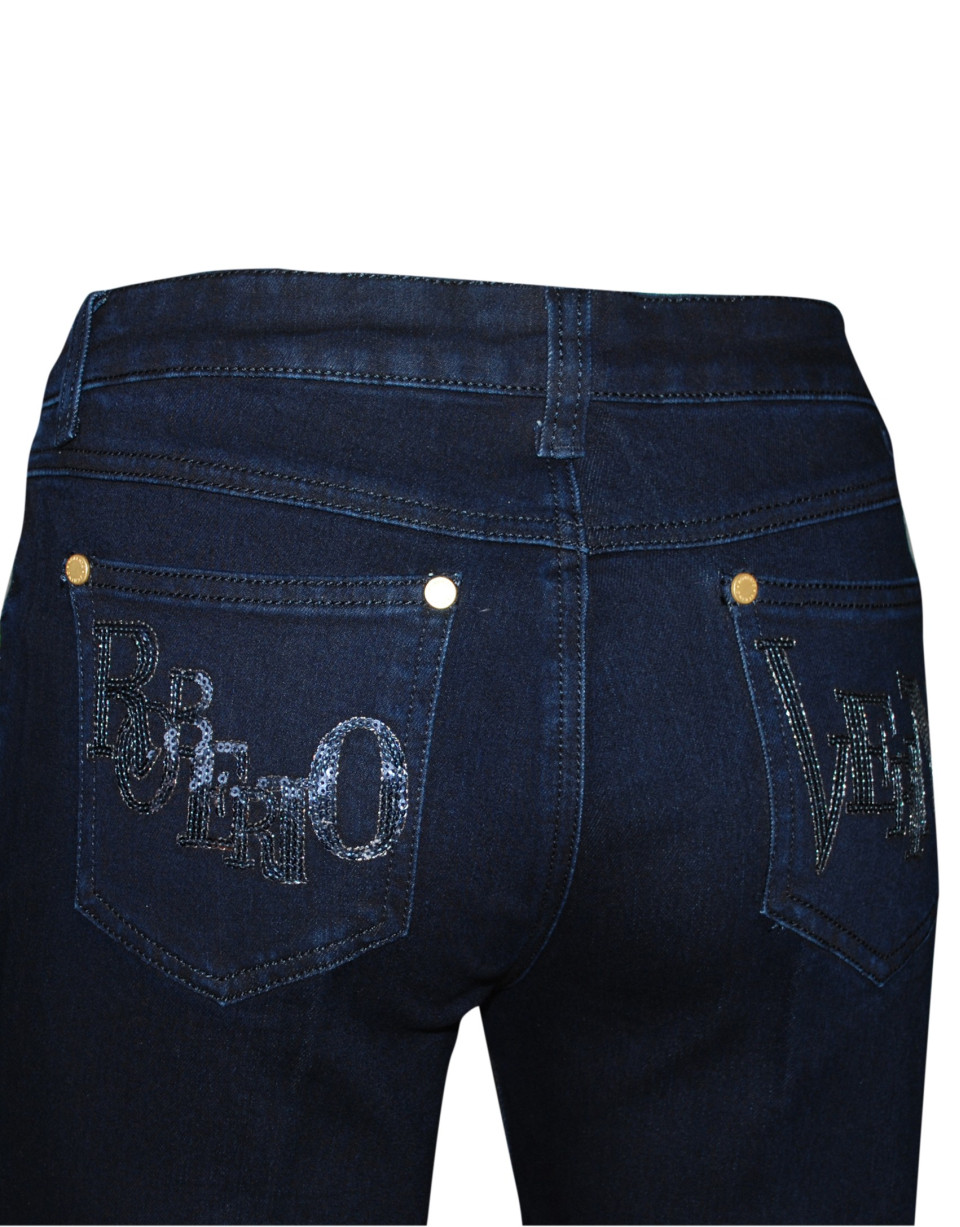  Tejano azul con apliques lentejuelas 
