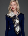 Floral print silk scarf