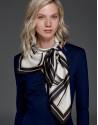 Floral print silk scarf
