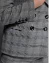 Plaid double-breasted jacket