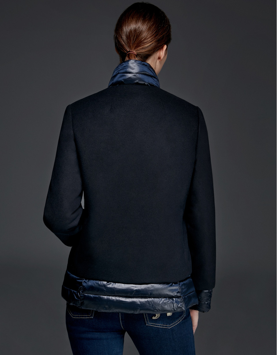 Navy blue two-piece windbreaker