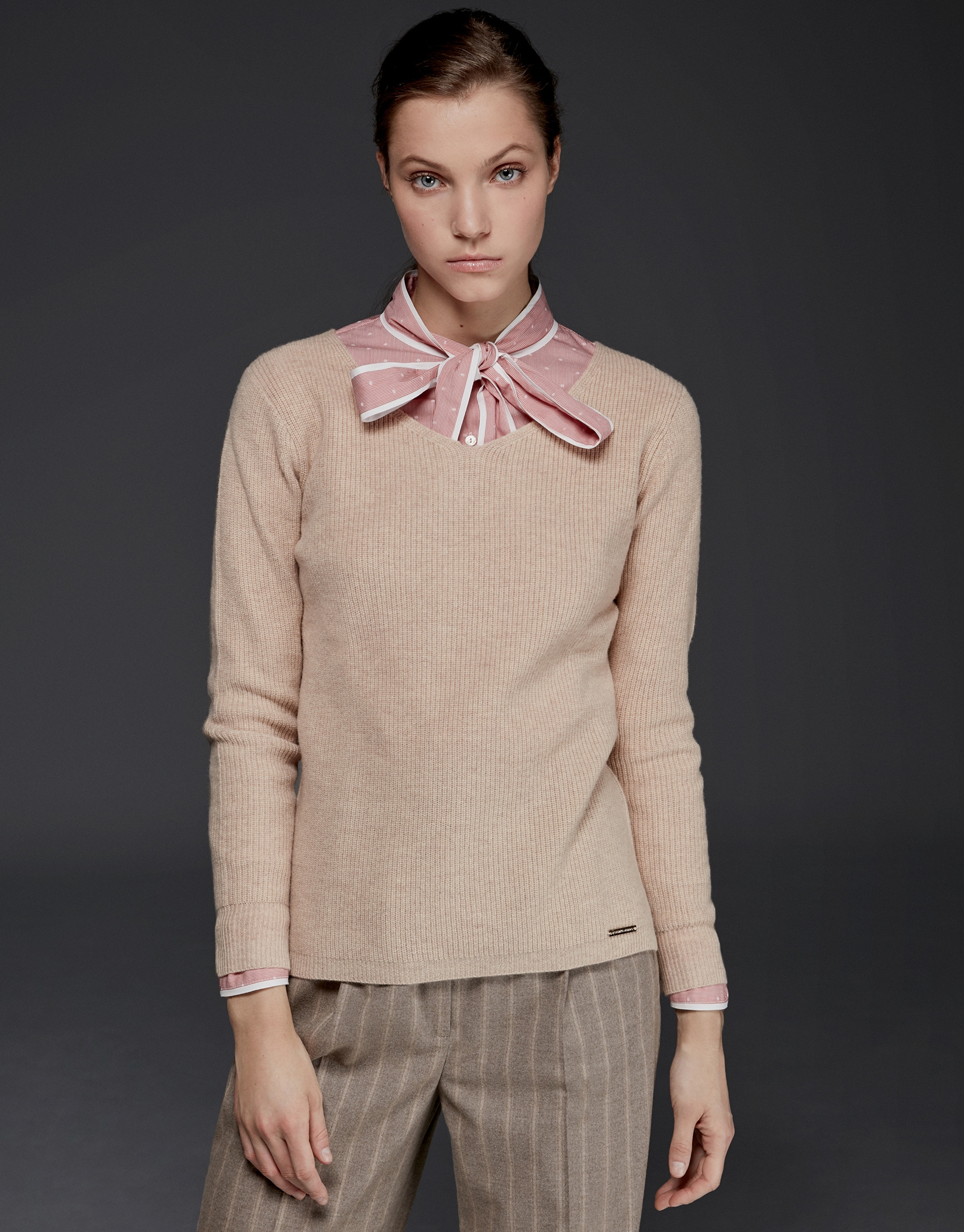 Jersey lana merino color ivory