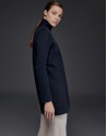 Navy blue, double-faced knit jacket