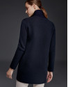 Navy blue, double-faced knit jacket
