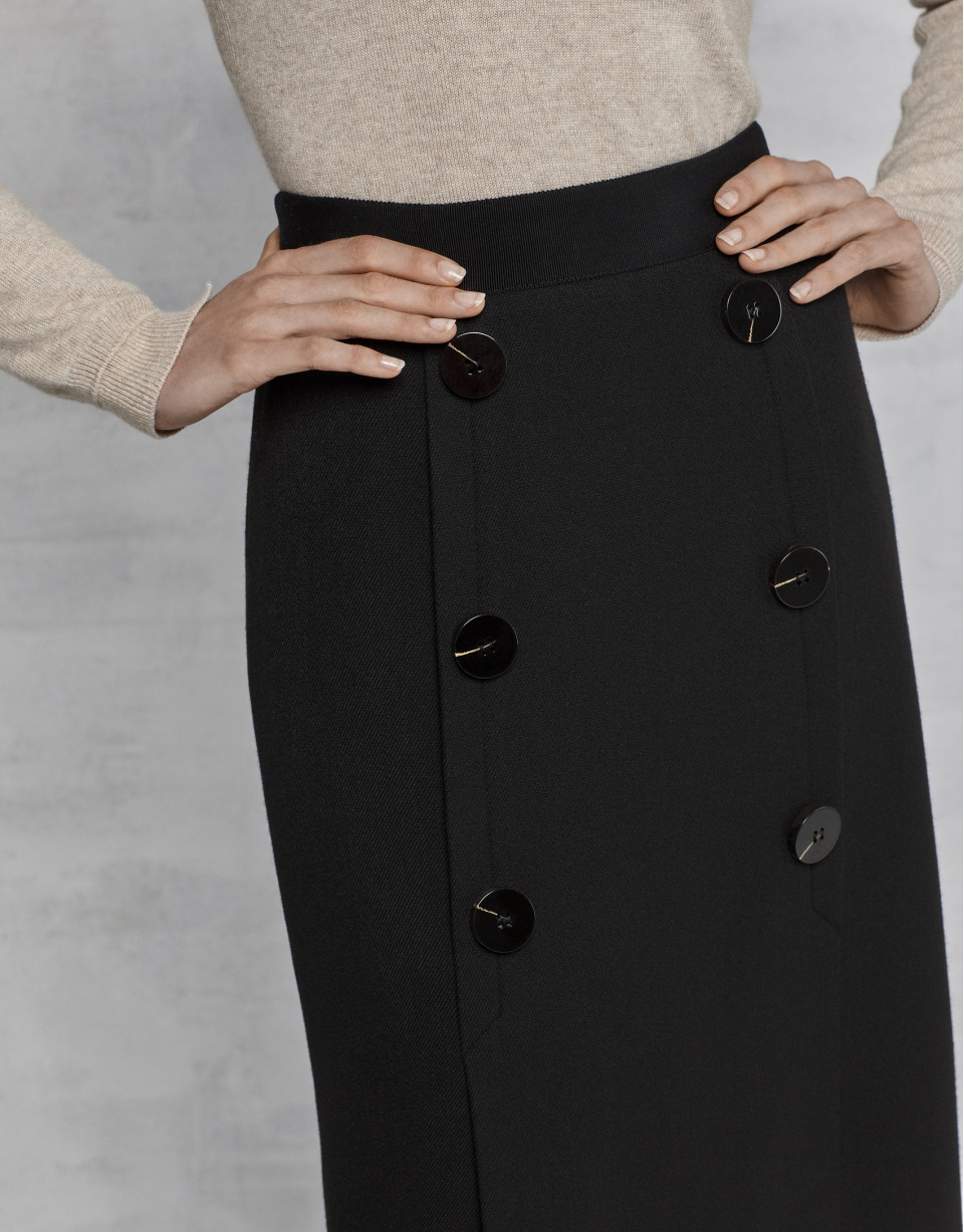 Black A-line skirt