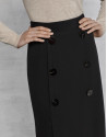 Black A-line skirt