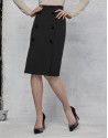 Black A-line skirt