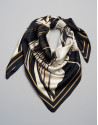 Floral print silk scarf
