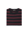 Marroon and white striped knit sweater