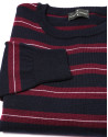Marroon and white striped knit sweater