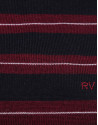 Marroon and white striped knit sweater