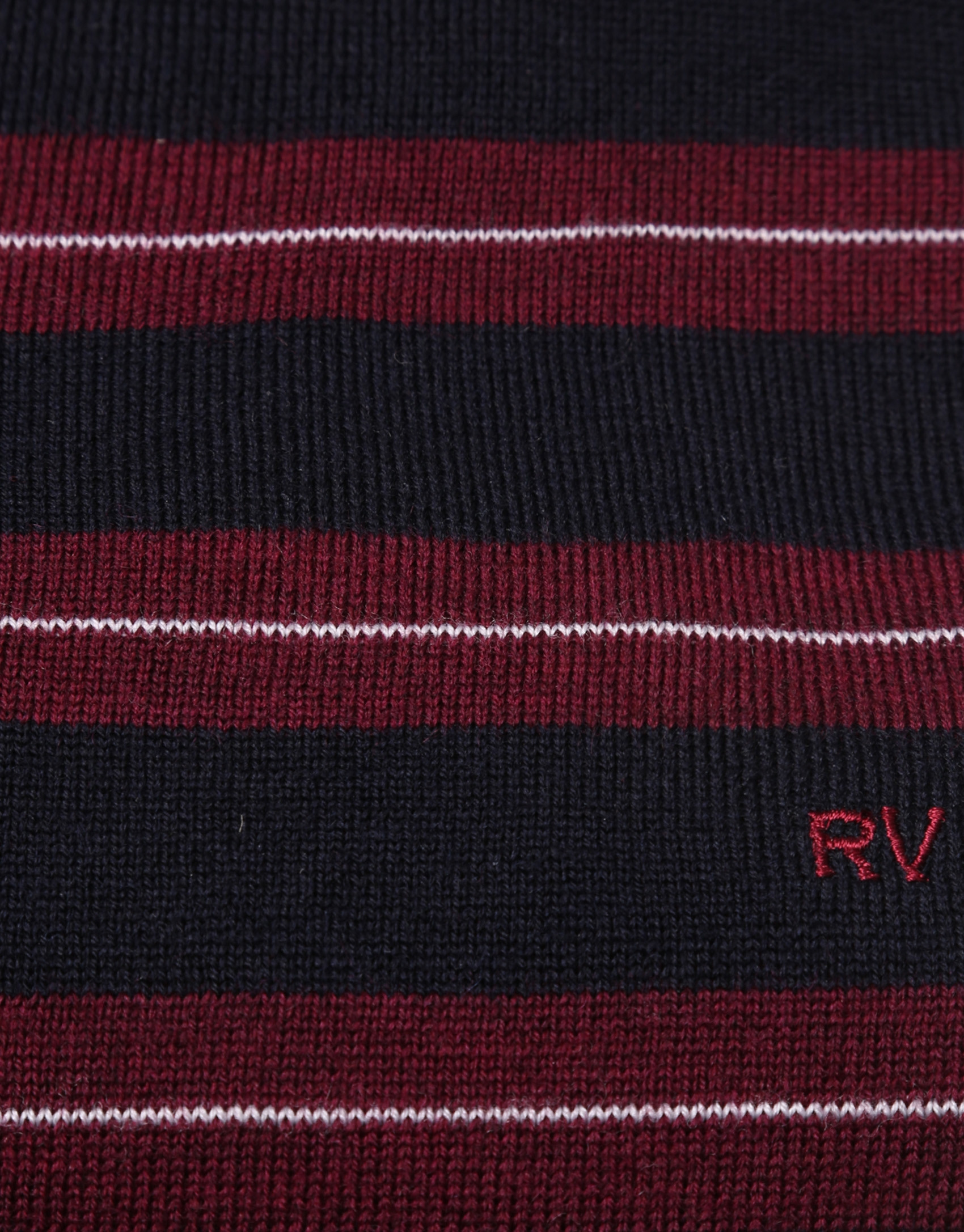 Marroon and white striped knit sweater