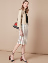 Cazadora piel beige