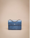 Mini blue Pompidou shoulder bag