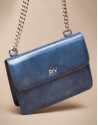 Mini blue Pompidou shoulder bag