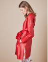 Abrigo napa rojo cruzado