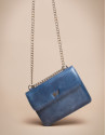 Mini blue Pompidou shoulder bag