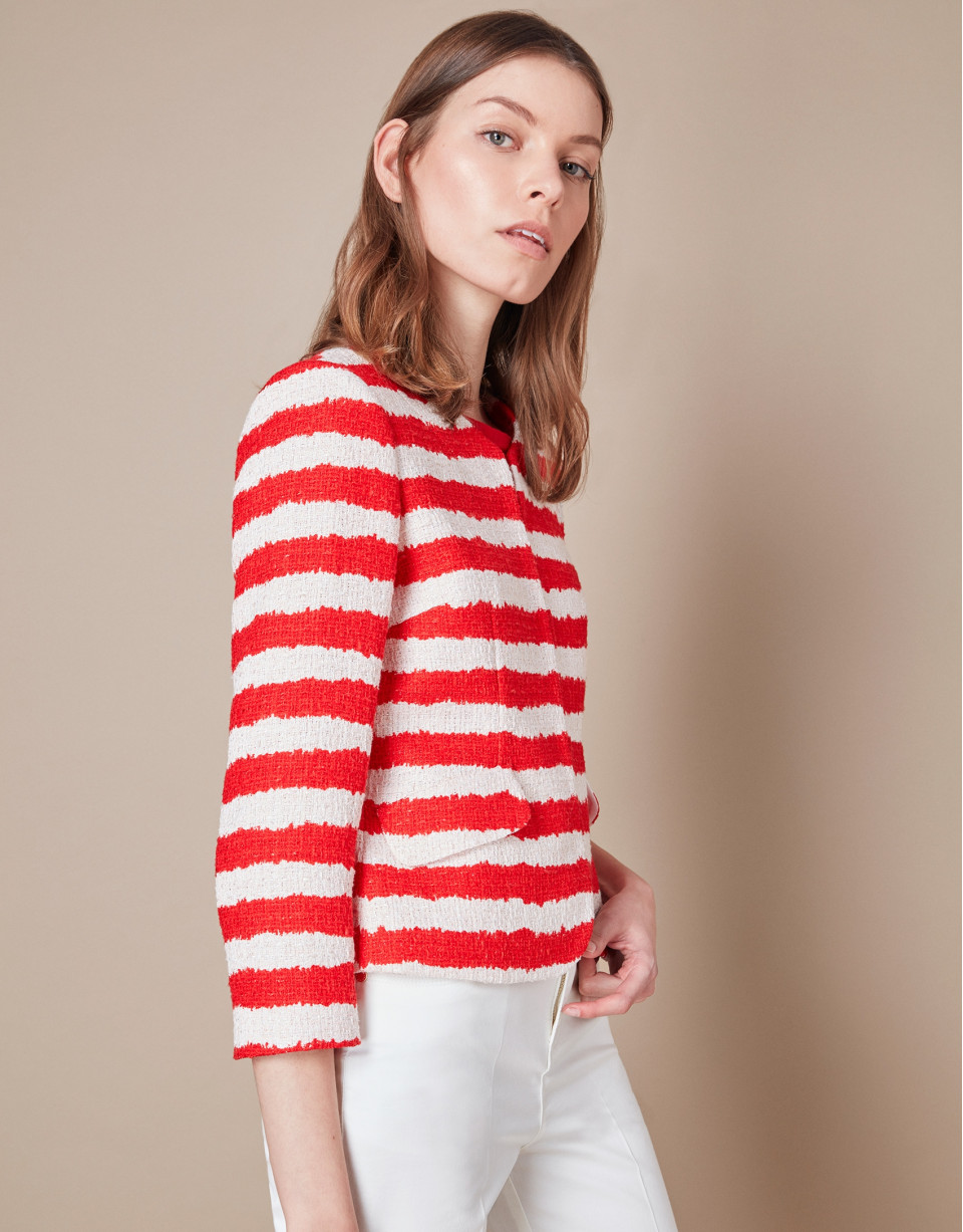 Short striped jacket