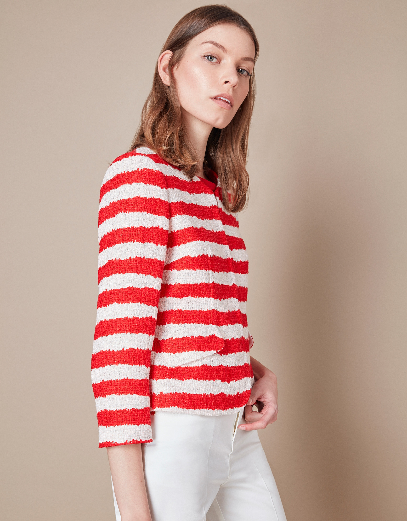Short striped jacket