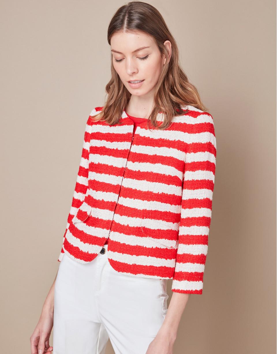 Short striped jacket