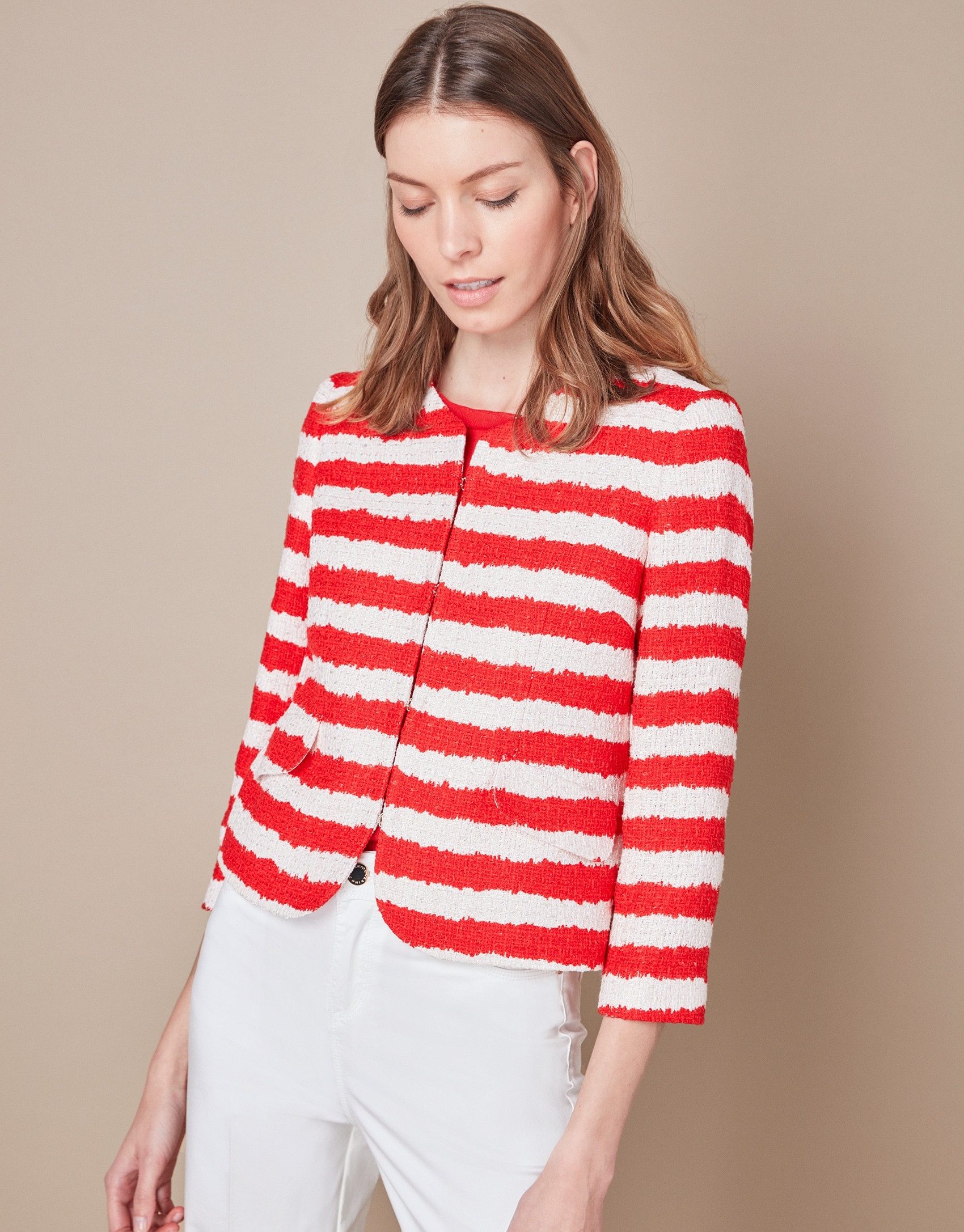Short striped jacket
