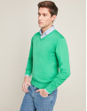 Jersey cuello pico verde