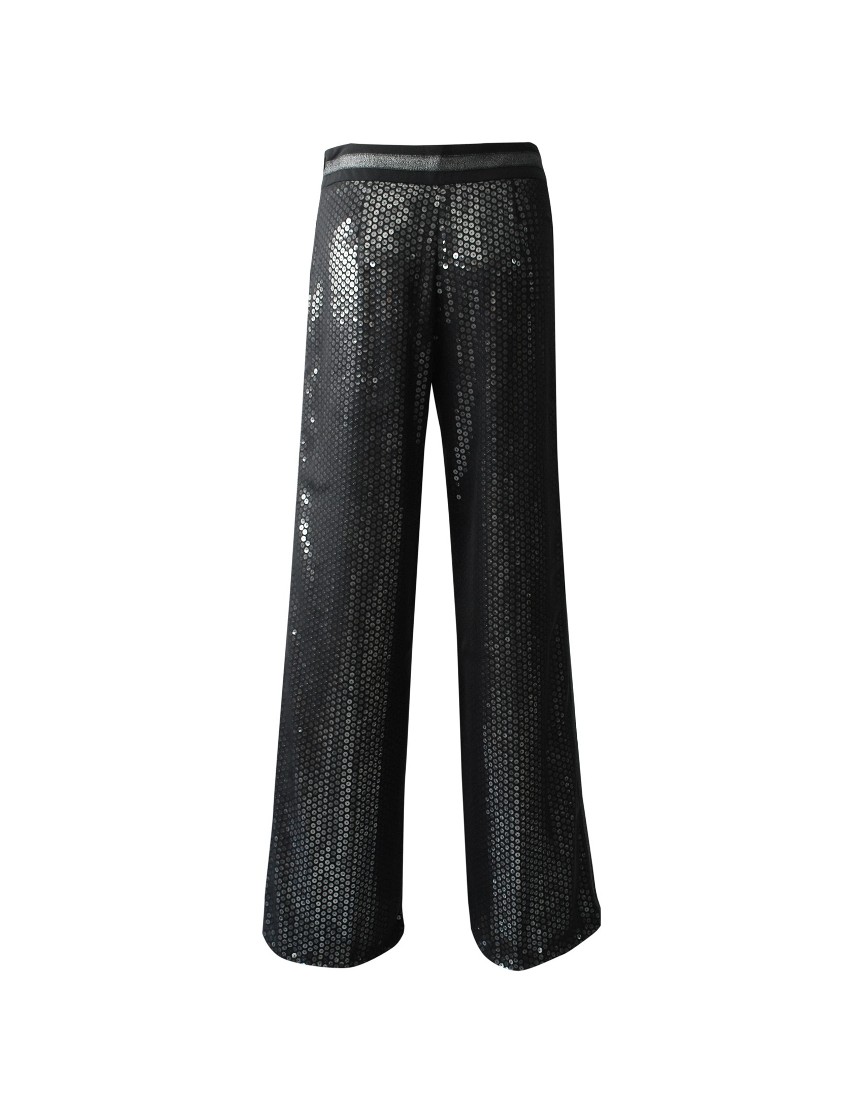 Pantalón lentejuelas ancho negro