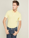 Polo piqué de algodón amarillo